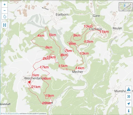 Parcours 21km